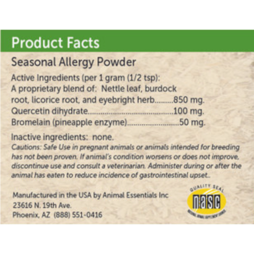 Seasonal Allergy + Quercetin Herbal Support Powder for Dogs and Cats