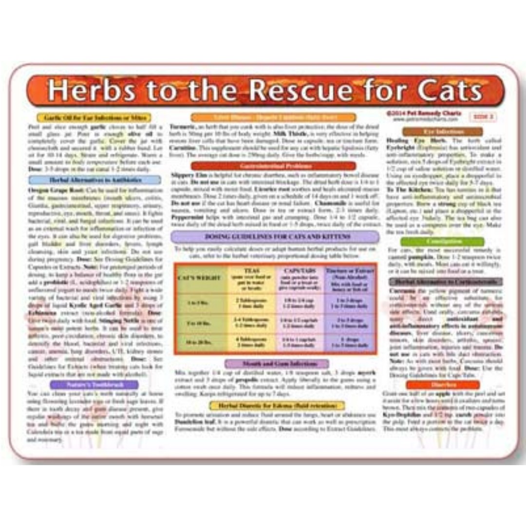 Home Remedy Charts for Conditions and Education for Pets