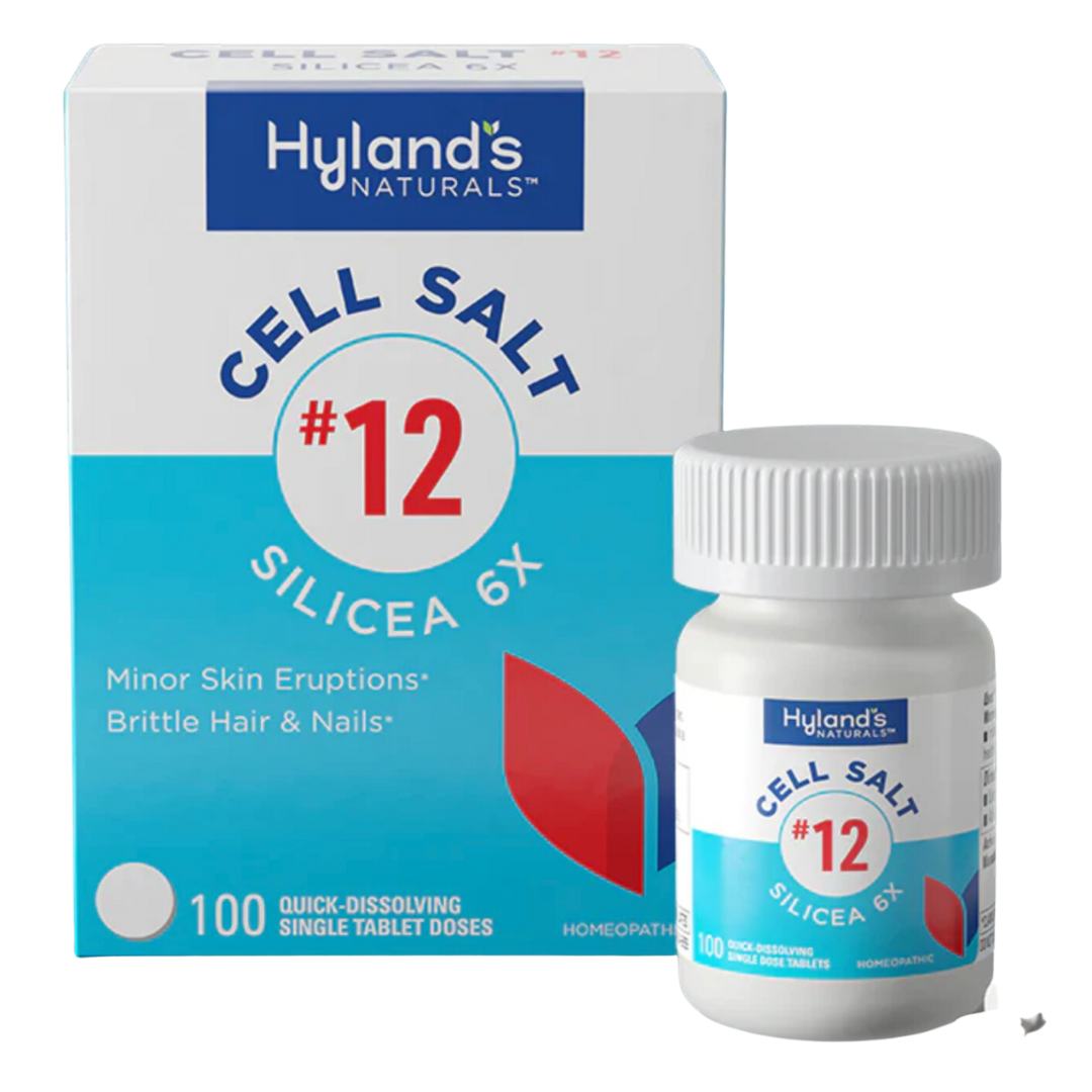 Hyland's Cell Salt #12 - Silicea for Hair, Nails, and Brittle Bones for Pets and People