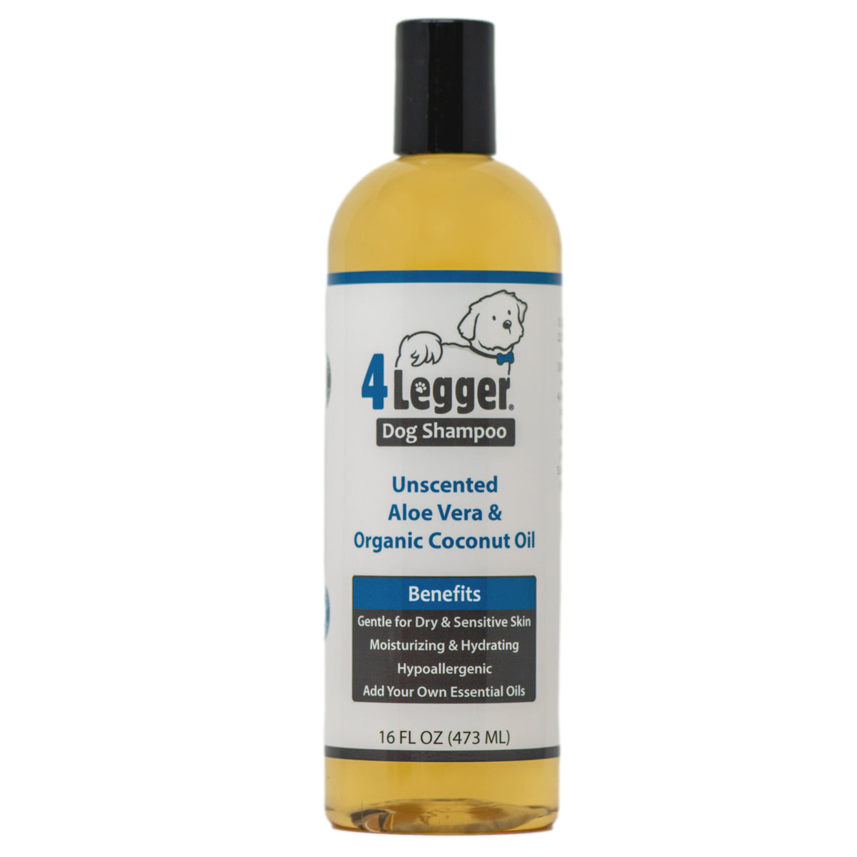 Organic to Food Standards Unscented Hypoallergenic Pet Shampoo with Coconut Oil