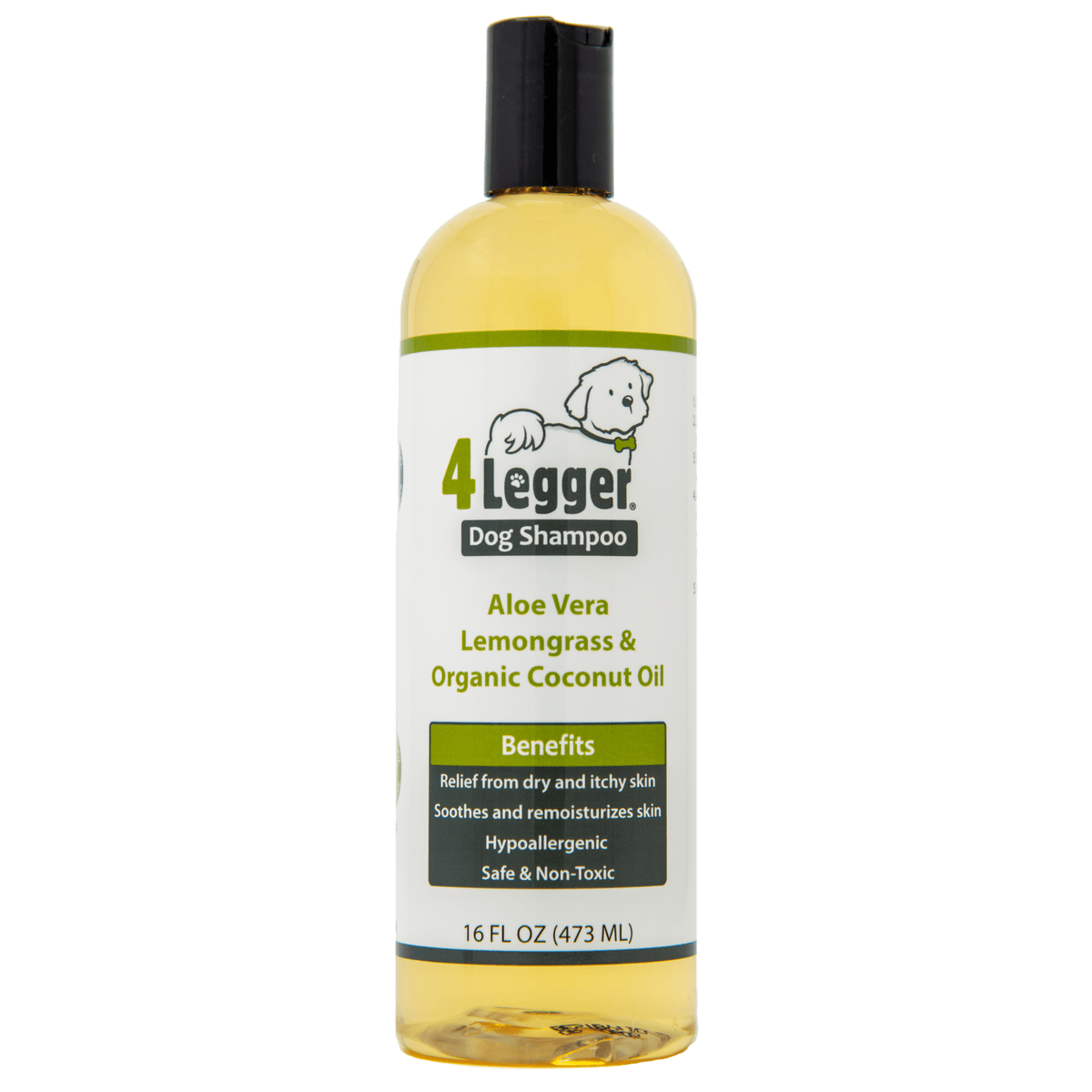 Organic to Food Standards Lemongrass and Aloe Dog Shampoo for Pets by 4-Legger