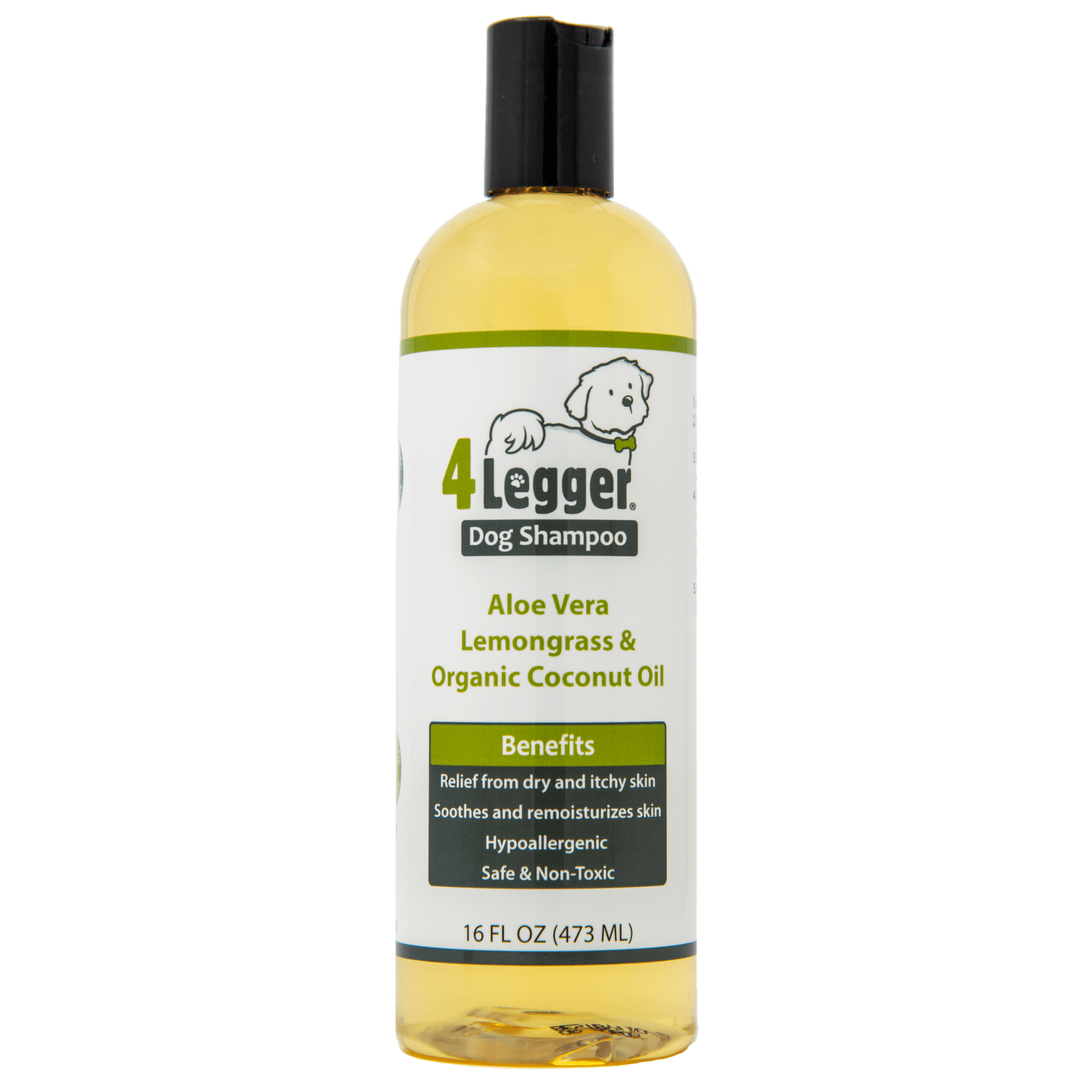 Organic to Food Standards Lemongrass and Aloe Dog Shampoo for Pets by 4-Legger