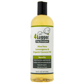 Organic to Food Standards Lemongrass and Aloe Dog Shampoo for Pets by 4-Legger