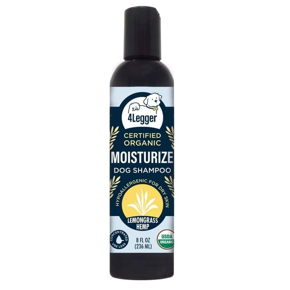 Moisturizing Lemongrass Hemp Dog Shampoo for Dry and Itchy Skin by 4-Legger