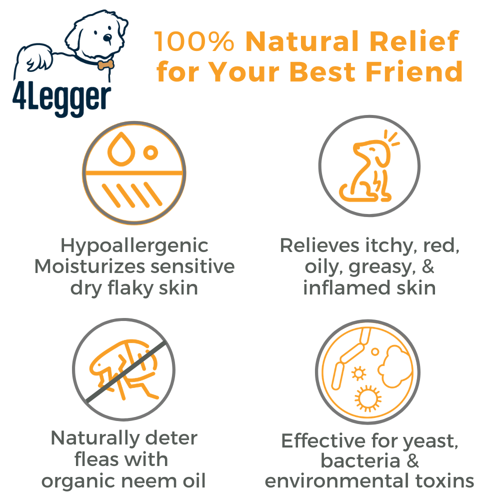 Revitalize Neem Anti-Flea Dog Shampoo by 4-Legger - 16oz