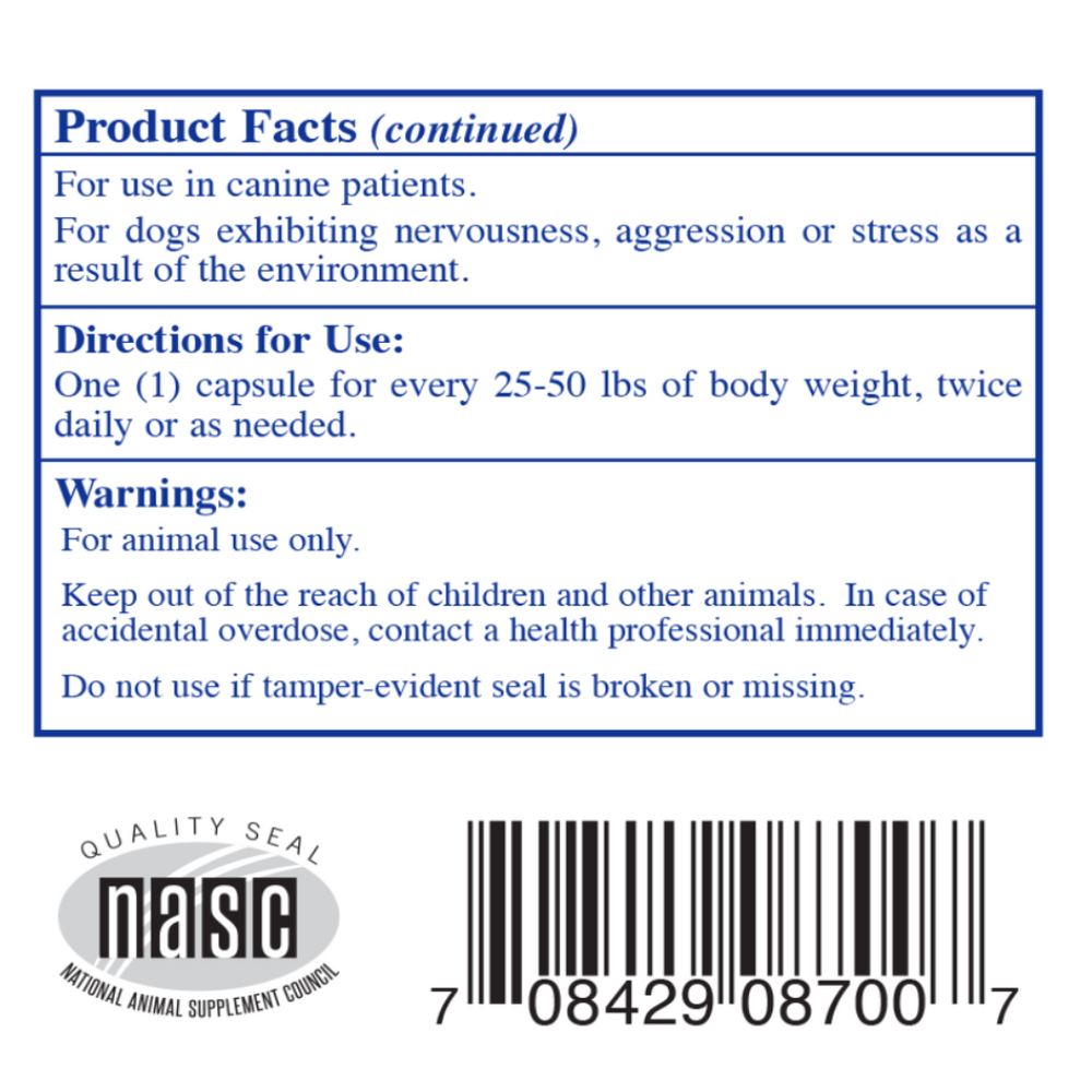 NutriCalm Capsules for Dogs by Rx Vitamins