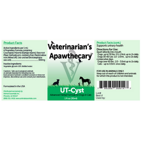 UT-Cyst Organic Herbal Tincture for Urinary Tract Support by Animal Essentials
